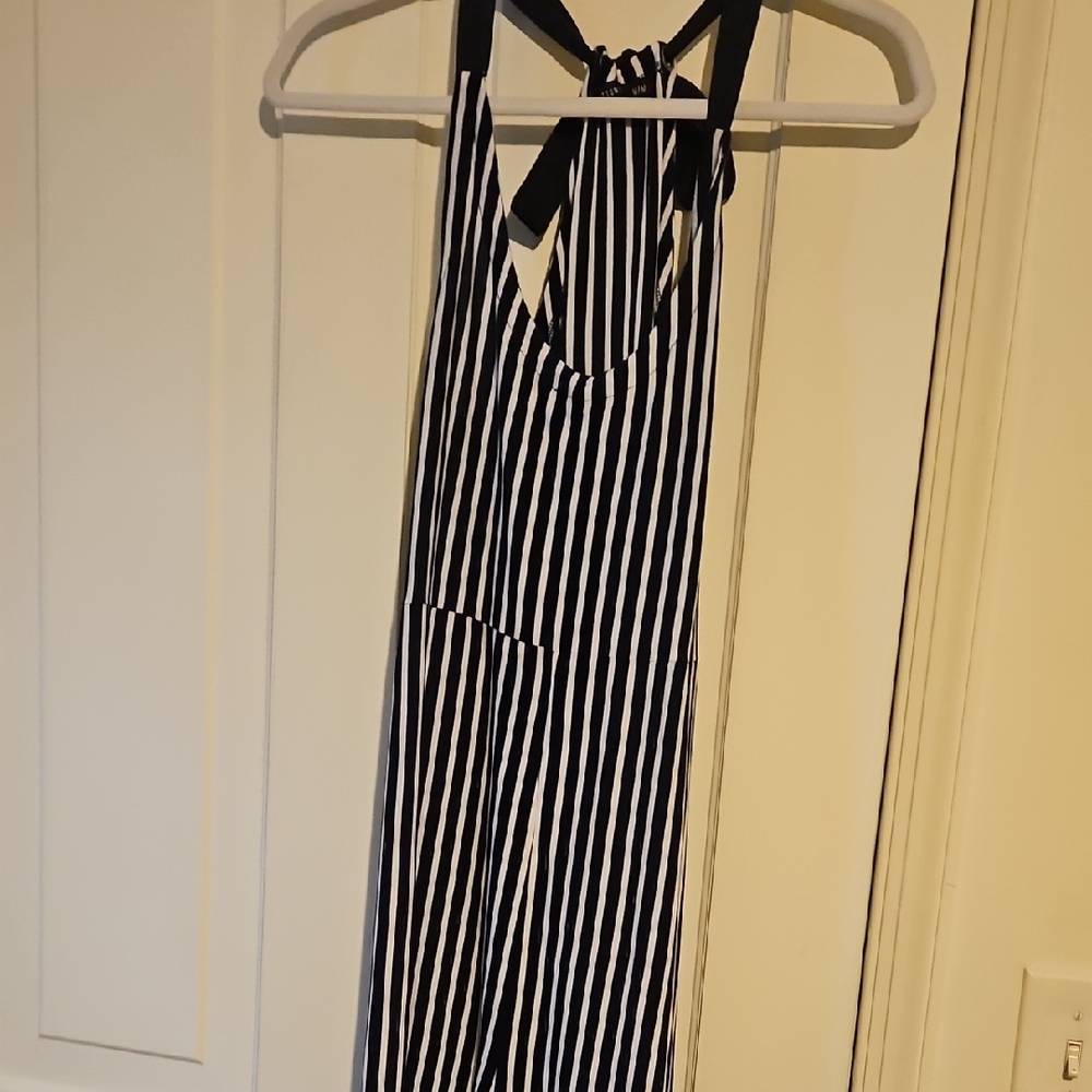 Cotton On Navy and White Striped Jumpsuit